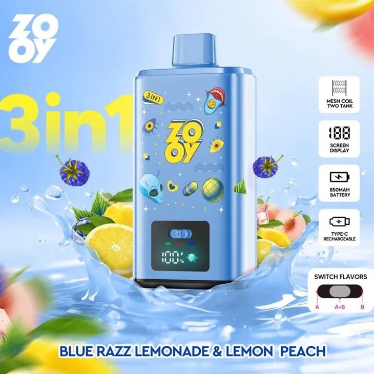 Wegwerp E Sigaret ZOOY 150K Puffs 3 in 1 Vape