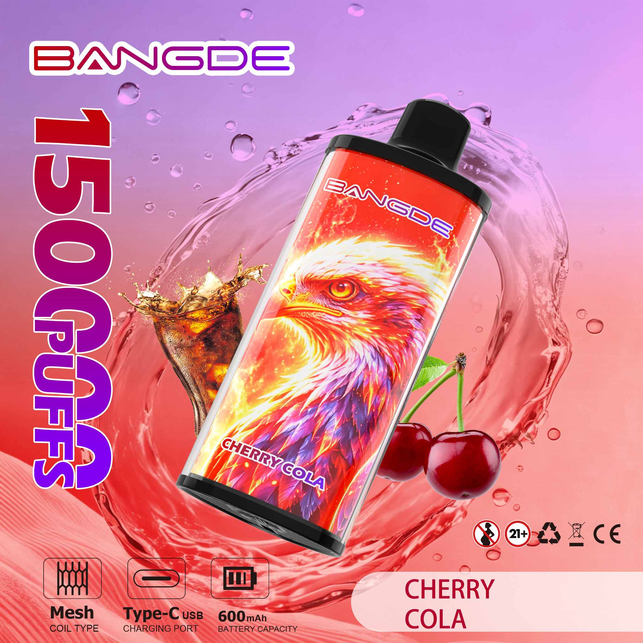 Wegwerp E Sigaret BANGDE 150000 Puffs Vape