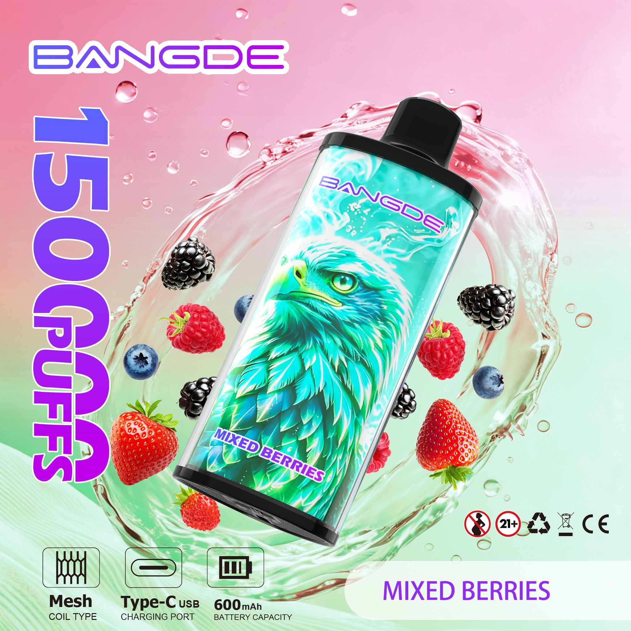 Wegwerp E Sigaret BANGDE 150000 Puffs Vape