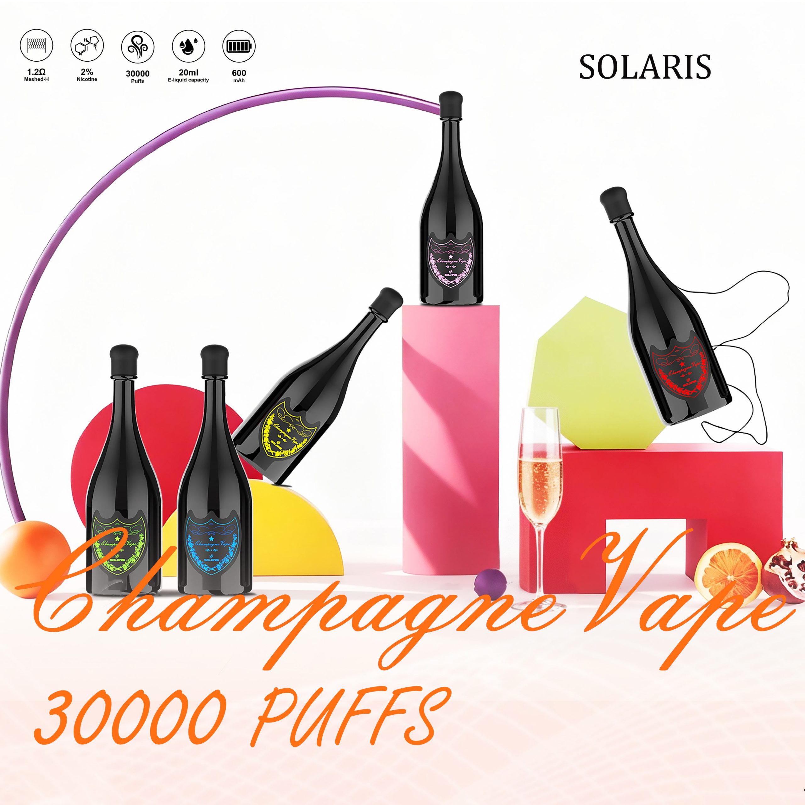 Wegwerp E Sigaret Solaris Champagne 30000 Puffs Vape