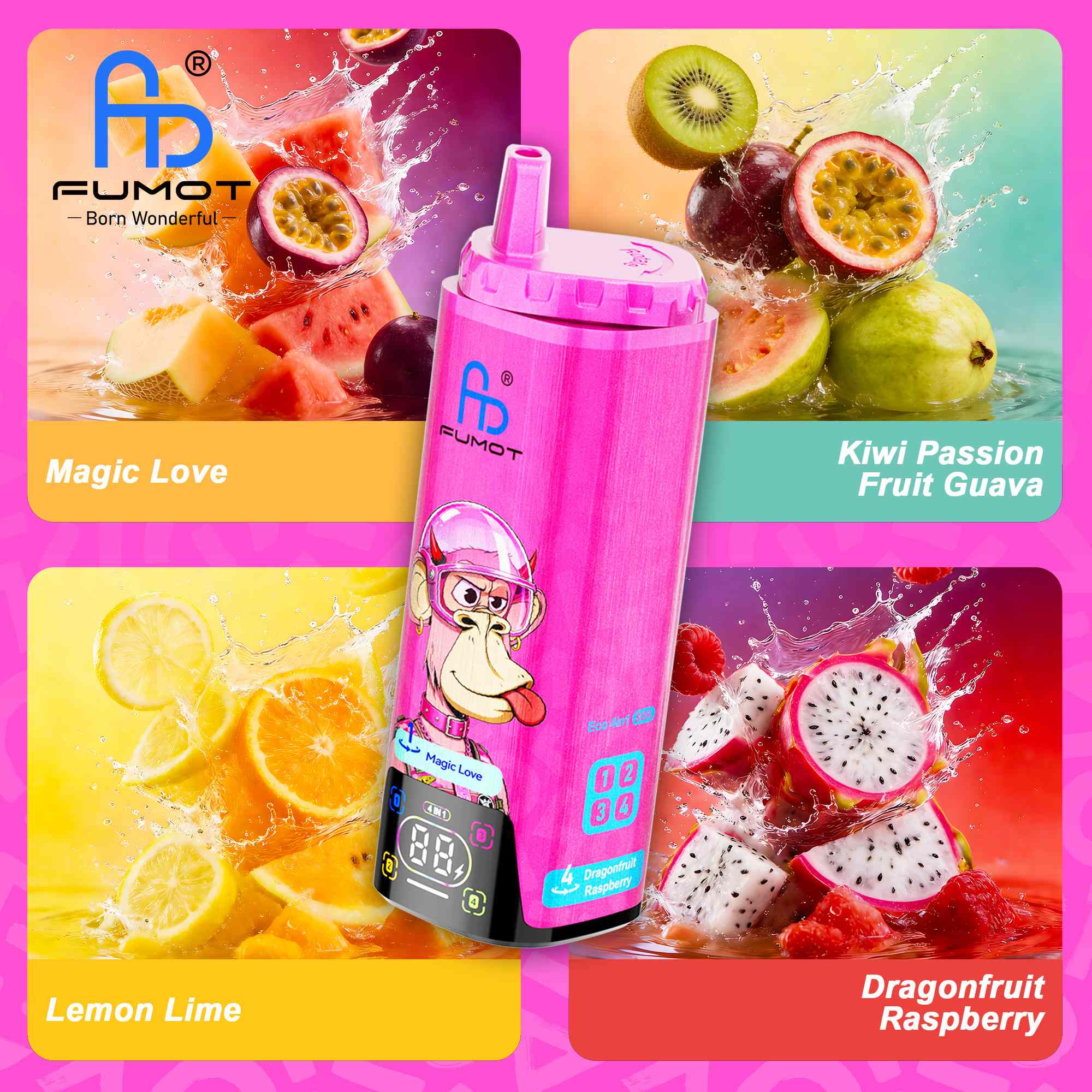 Wegwerp E Sigaret Fumot Eco 4in1 80K 80000 Puffs Vape
