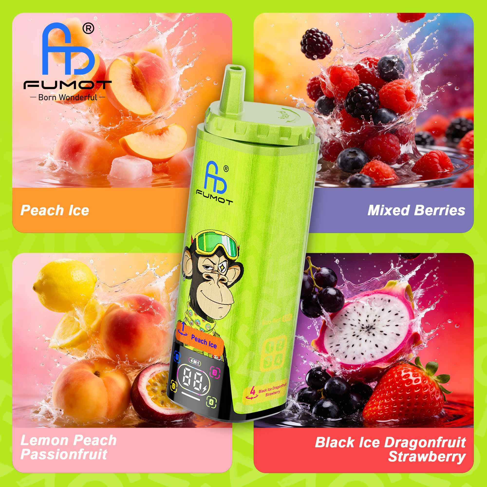 Wegwerp E Sigaret Fumot Eco 4in1 80K 80000 Puffs Vape