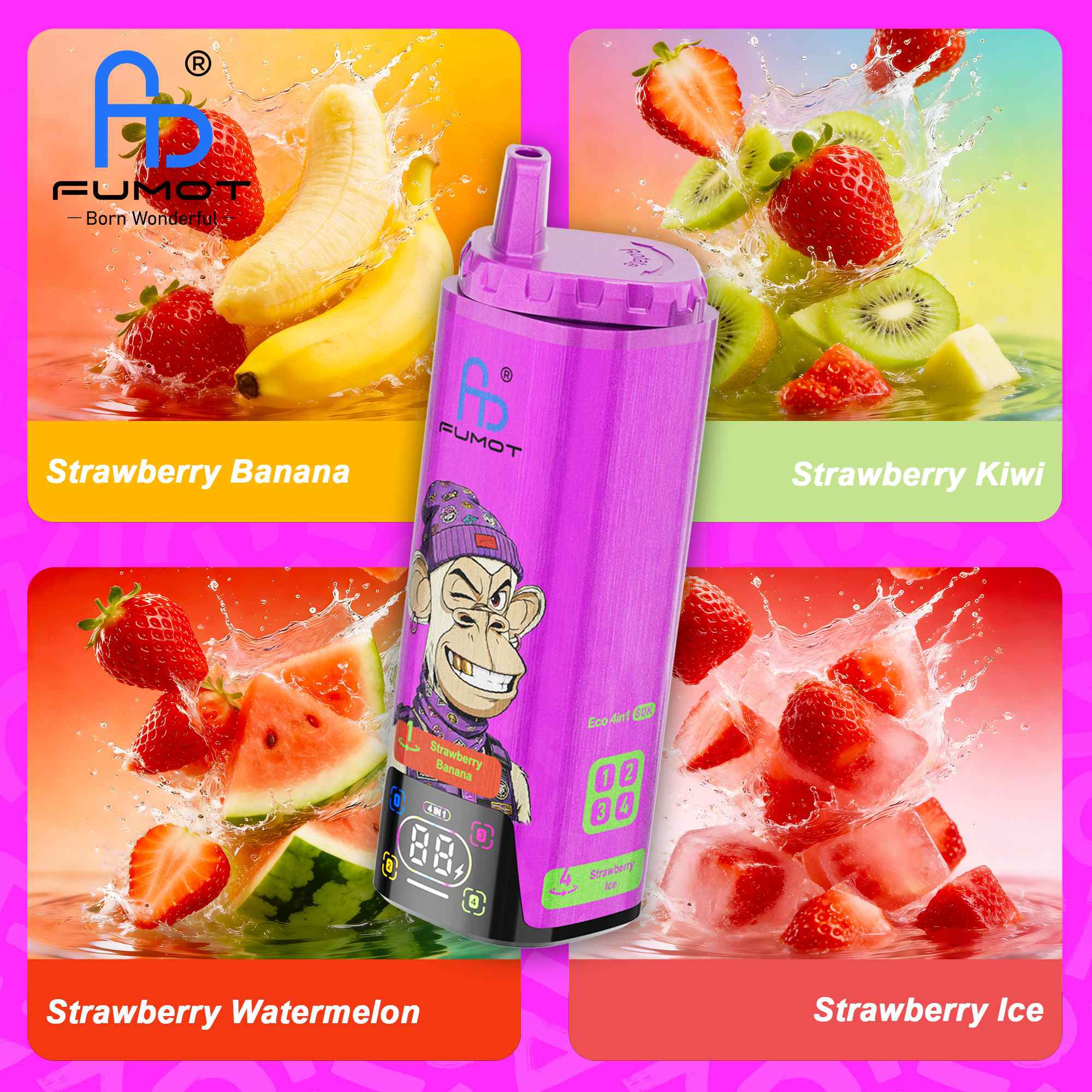 Wegwerp E Sigaret Fumot Eco 4in1 80K 80000 Puffs Vape
