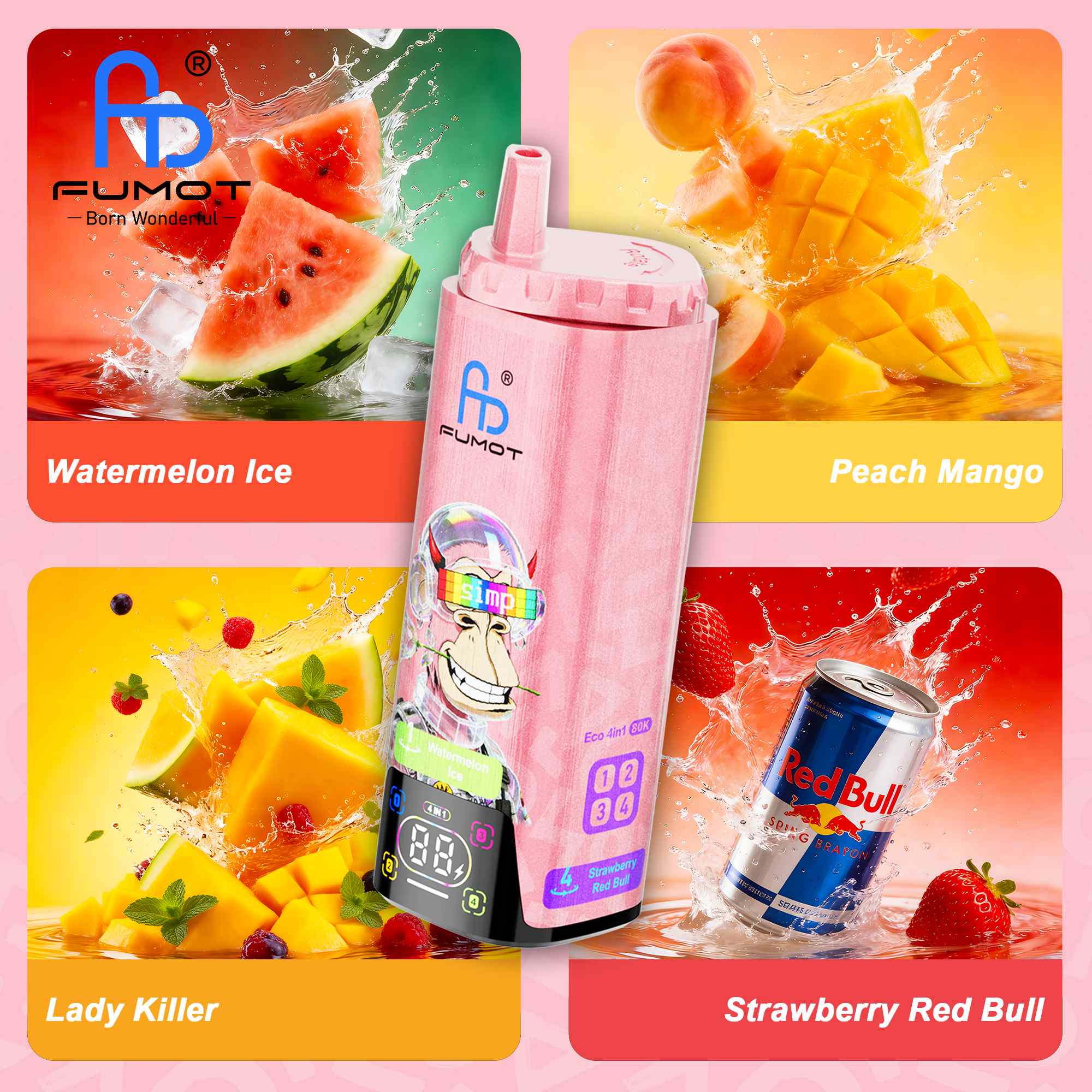 Wegwerp E Sigaret Fumot Eco 4in1 80K 80000 Puffs Vape