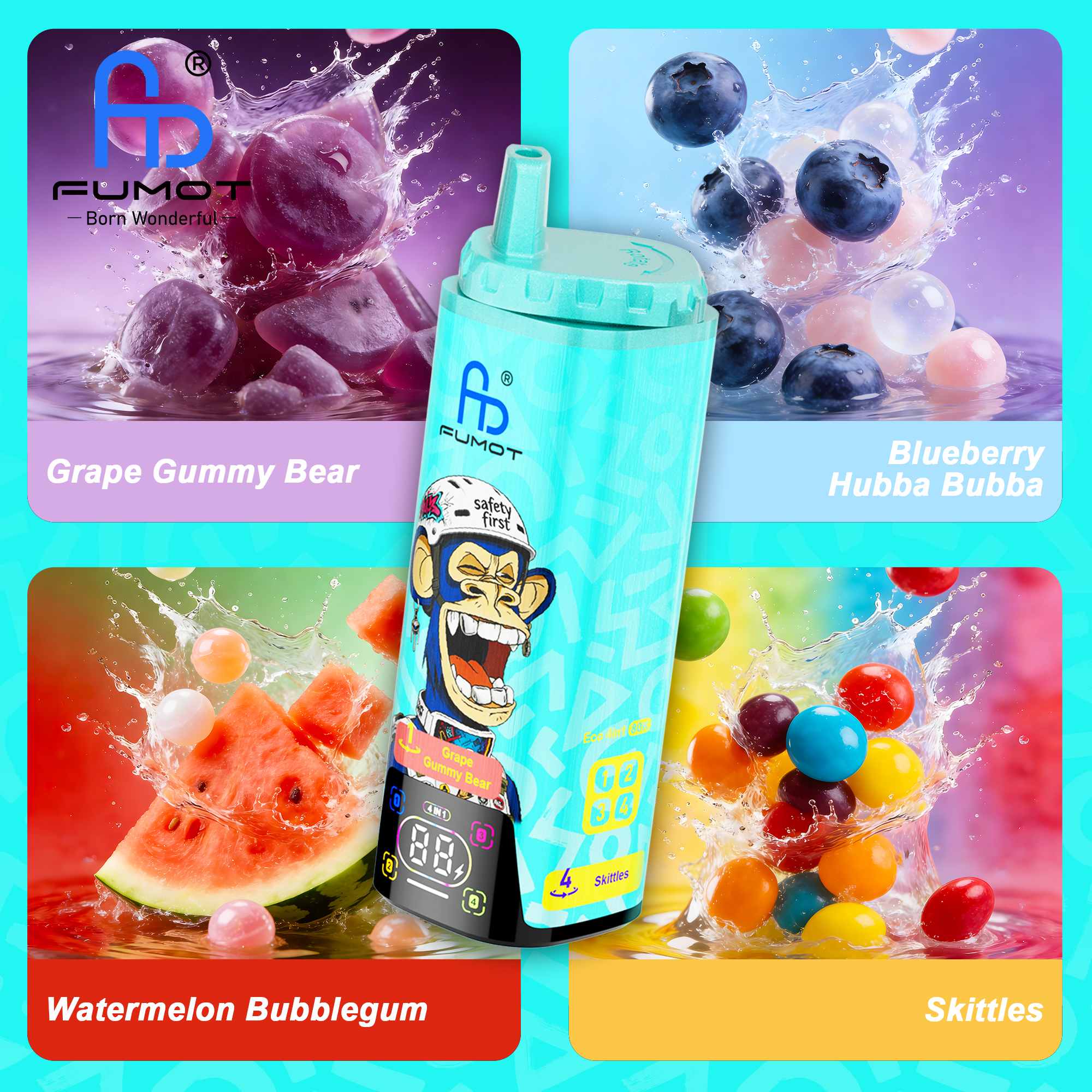 Wegwerp E Sigaret Fumot Eco 4in1 80K 80000 Puffs Vape