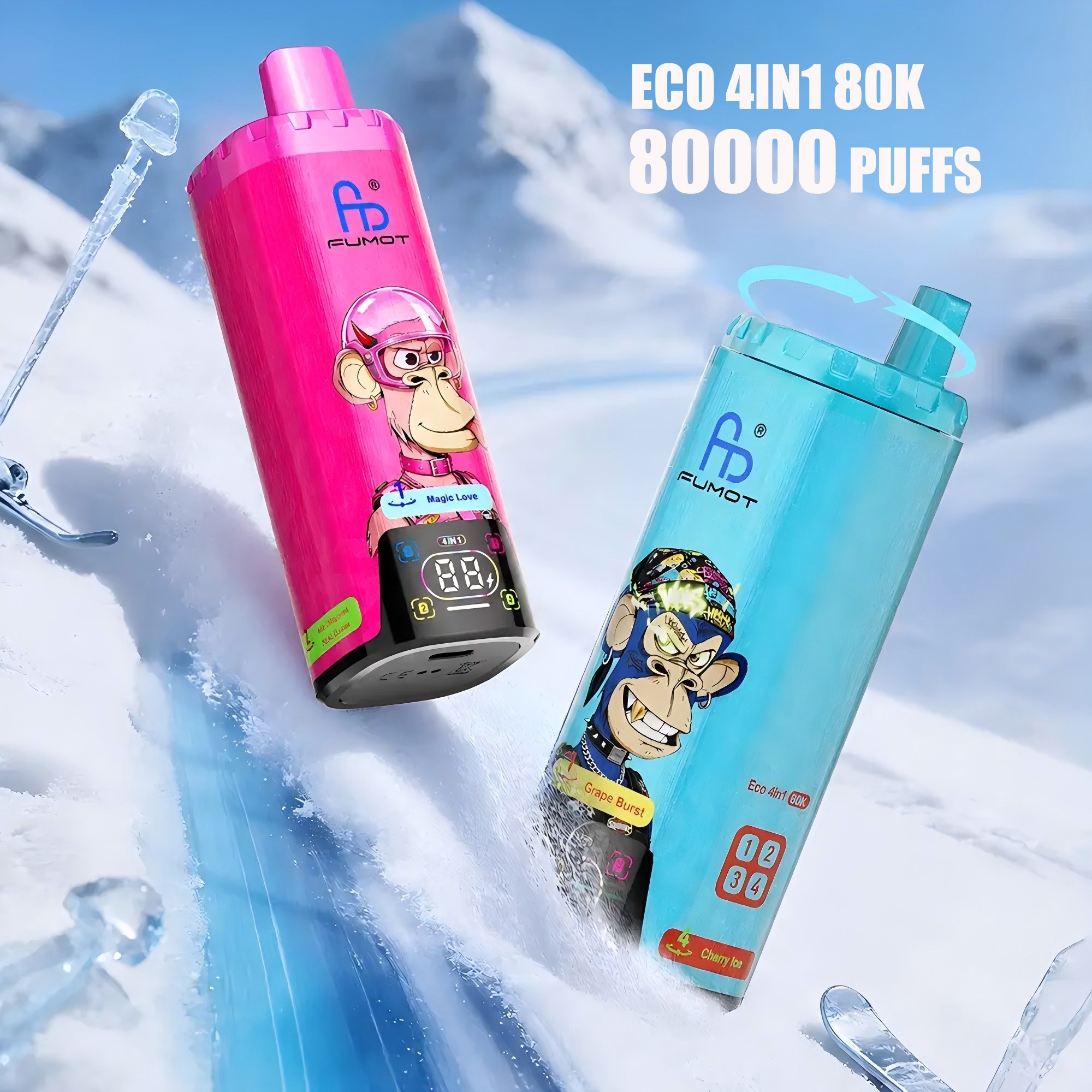 Wegwerp E Sigaret Fumot Eco 4in1 80K 80000 Puffs Vape