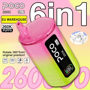 Wegwerp E Sigaret POCO 260K Puffs 6 in 1 Vape