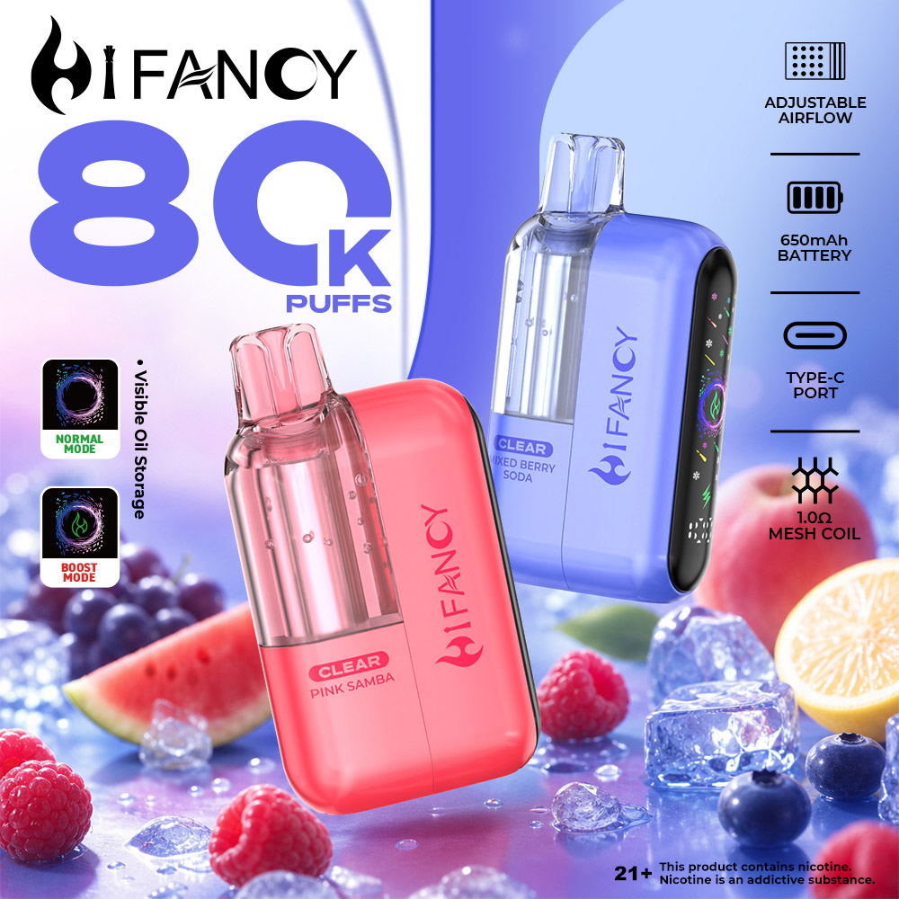 Wegwerp E Sigaret Hifancy Clear 80000 Puffs Vape
